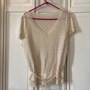 Handmade lace crochet blouse.  Gorgeous and intricate.